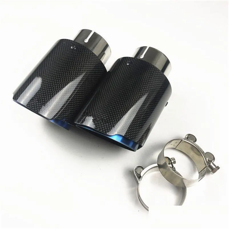 Tubo De Escape Una Pieza Ak Tubos De Escape De Fibra De Carbono Brillante Akrapovic Azul Acero Inoxidable Extremo De Cola Entrega De Gotas Automóviles Motorcy Ot9Q0