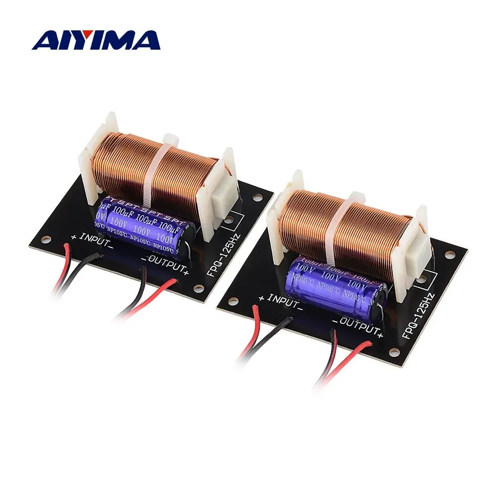 Tillbehör AIYIMA 2st 300W Audio Subwoofer Högtalare Crossover 125Hz Woofer dedikerad frekvensavdelare för 512 tum bashögtalare DIY DIY