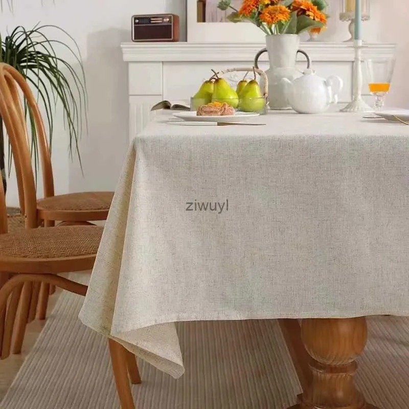 طاولة قماش بياض القطن المائدة القابلة للغسل لحفل زفاف منزل حفل تناول الطعام في مأدبة الديكور