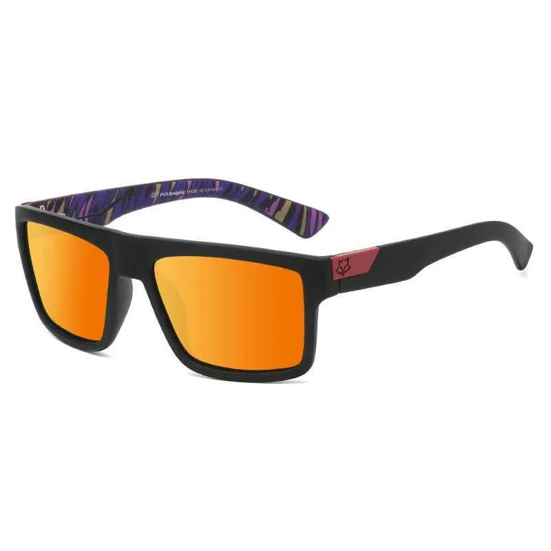 Sonnenbrillen Fox Knight Marke Männer Polarisierte Sonnenbrille Fashion Square Frauen Sonnenbrille Männliche Brillen Fahren Goggle UV400 Objektiv de sol hombre YQ240120