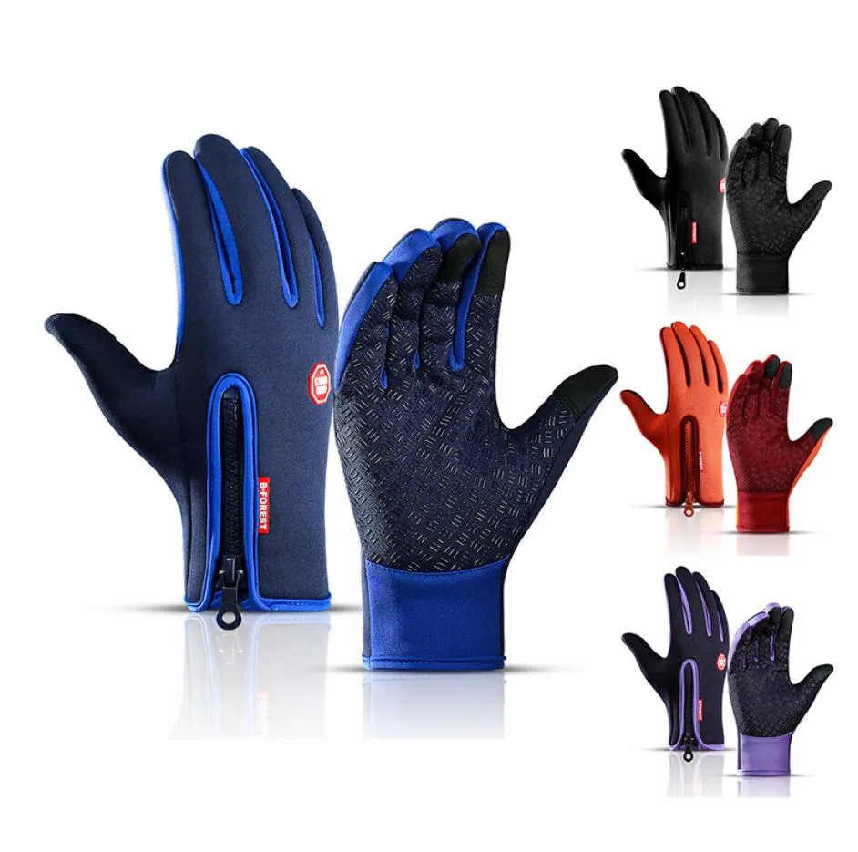 Gants de moto gants d'hiver pour hommes femmes écran tactile chaud en plein air cyclisme conduite coupe-vent antidérapant Camping randonnée sport Fu3405675