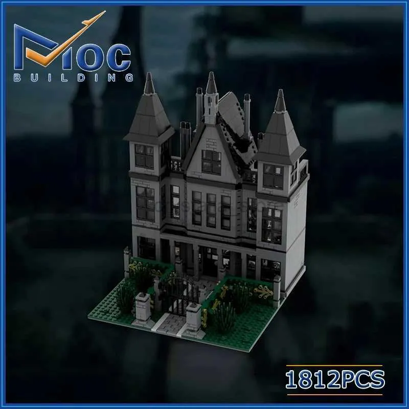 Blöcke 1812 stücke Klassische Film Szene MOC Malfoy Manor Modell Baustein DIY Montage Ziegel Spielzeug Für Kinder MOC-94689 240120