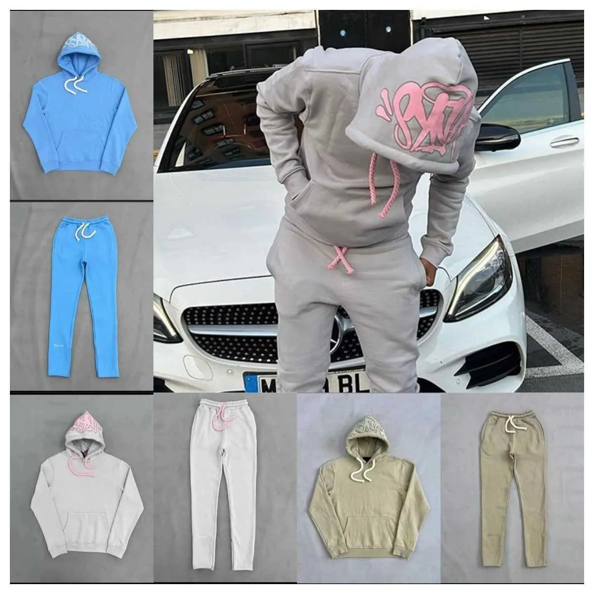 Ensemble de sweat-shirt d'hiver Syna Word Sweat à capuche en peluche en coton CentralCee de haute qualité imprimé couleur unie Sweat-shirt Synaword Synaworld Hoodies Syna Survêtement y10