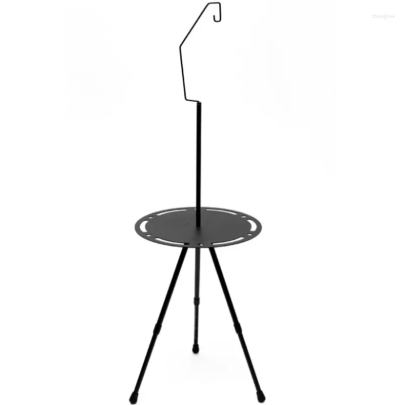 Table ronde tactique pliante d'extérieur en alliage d'aluminium, mobilier de Camping Portable, support léger léger relevable pour voyage