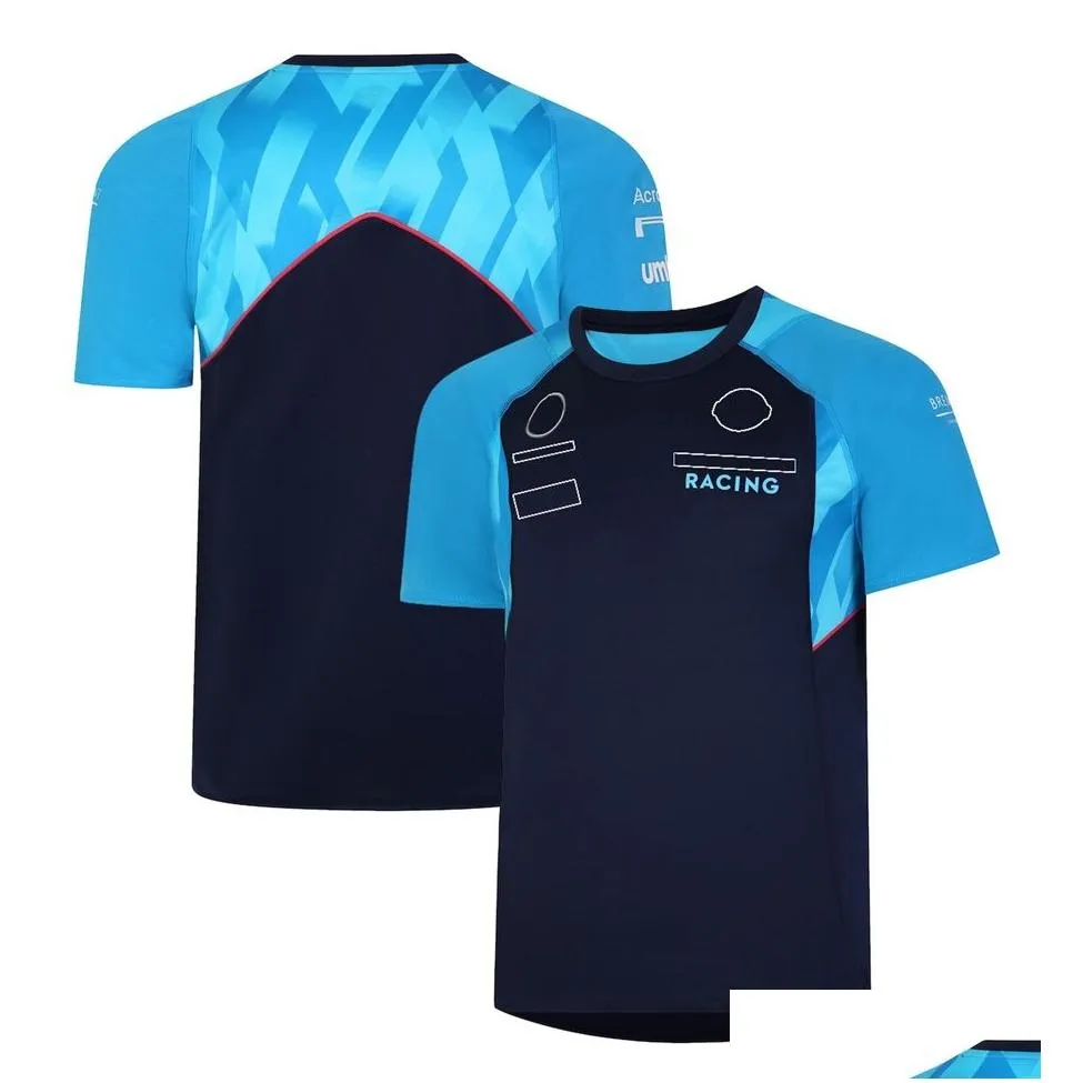 Polo da uomo Abbigliamento da motociclista Maglia da allenamento F1 Team T-shirt blu da pilota Forma 1 Maglietta da tifoso Estate Amante degli sport estremi Traspirante Personalizzabile Ww4l