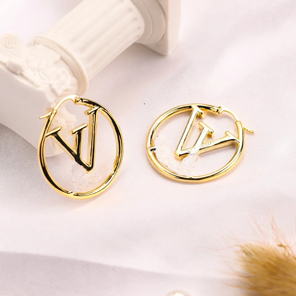 Luksusowa marka Kolczyki Louiseities Projektanci List Viutonities Ear Stud Gold Silver PlATED Geometryczne kolczyki na przyjęcie weselne Akcesoria ZG1809