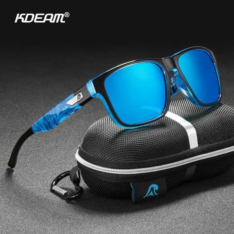 Солнцезащитные очки KDEAM, повседневные мужские поляризационные солнцезащитные очки на открытом воздухе, квадратные солнцезащитные очки, женские солнцезащитные очки унисекс для пары, новые солнцезащитные очки для вождения KD109 YQ240120