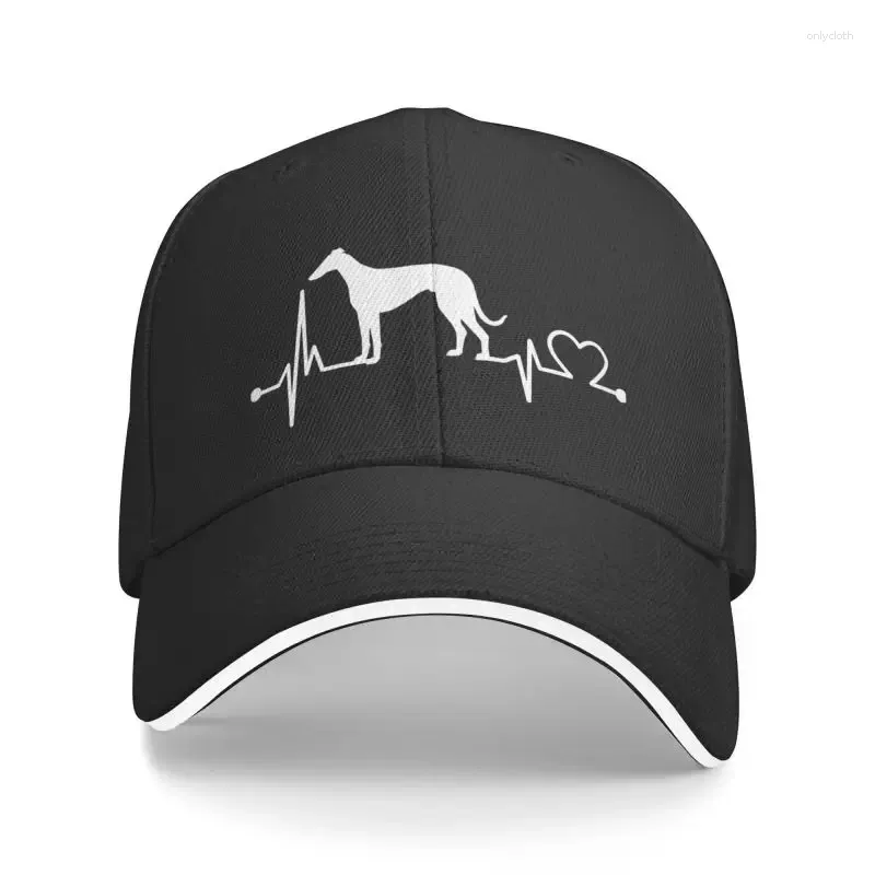 Bollmössor Personlig Greyhound Heartbeat Baseball Cap Sun Protection Women's Justerbara Funny Love Dog Pet Dad Hat Autumn