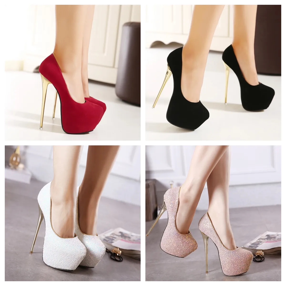 Ms. embellishes ankle strap sandal stiletto heels open-toed Round toe luxury designer womens shoe platform Thick soled super high-heel