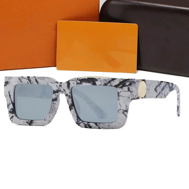 Модные роскошные дизайнерские солнцезащитные очки для женщин, мужские солнцезащитные очки, такие же солнцезащитные очки, пляжные уличные фото, квадратные солнцезащитные очки, полный кадр с коробкой 211Y09