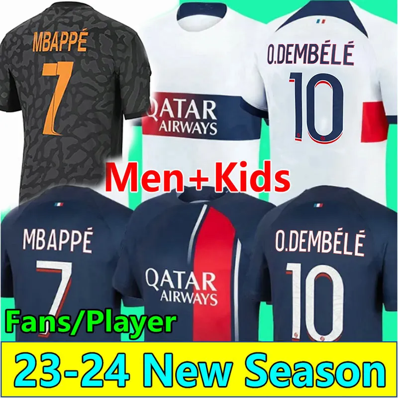 2024 Mbappe Asensio o.dembele футбольные майки G.ramos funs Игрок 23 24 25 Fabian Vitinha Maillots de Foot Zaire-Emery Lee Kang в футбольной рубашке мужчина детская форма