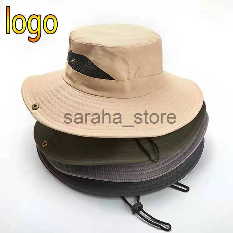 Wide Brim Hats Bucket Hats New Custom Unisex Atmungsaktive Fischerhüte Anti Uv Cool Large für Herren Wide Brim Panama Hat Outdoor FishHikCap J240120