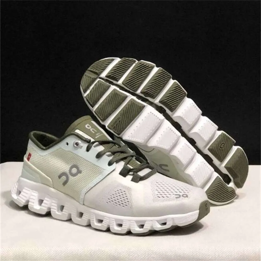 X No1 op nova vorm hardloopschoenen federer ontwerper mannen dames kussen training cross training schoen zwart witte aloë lichtgewicht schok absorberende sneaker 3BLAC