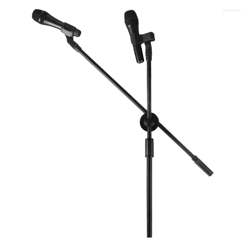 Microfones Suporte de microfone Profissional Swing Boom Floor Stand Mic Ajustável Stage Tripé Metal