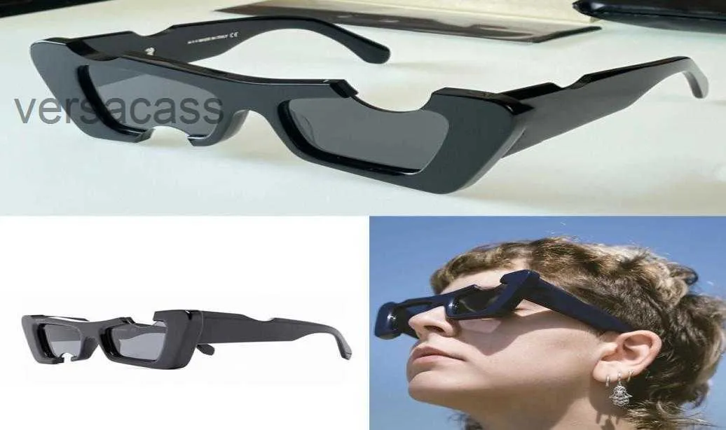 Óculos de sol Cady com moldura exclusiva Notch Moda para mulheres retângulo de Ow Fotch Hole Design feminino produtos de tendências irregulares Oeri021 B6020644USNS USNS