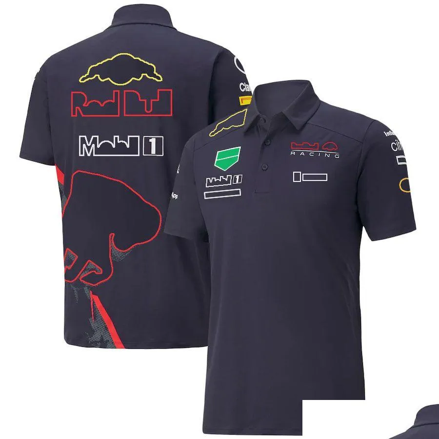 Motocyklowa odzież F1 Koszulki wyścigowe T-shirt FORMA 1 Drużyna Summer Nowi fani na świeżym powietrzu na krótki czas sportowy sportowy upuszczenie Dostarcz OT3EM
