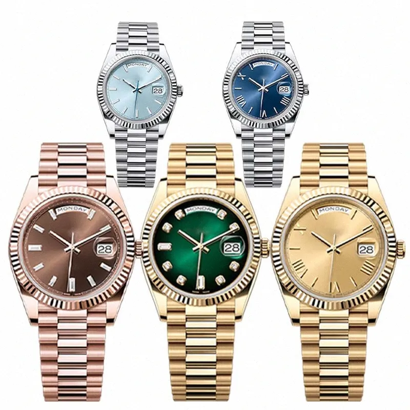 Luxe vrouwen dag datum horloge voor heren horloges daydate designer automatisch uurwerk mannen horloges mechanische I0vl #