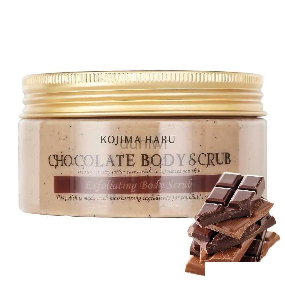 Body Scrubs 200g Chocolate ScrubexFoliate Face Salt Scrub med anti-aging egenskaper Removes Dead Skin Cellspore Cleans1pcs Drop Del Ottmx