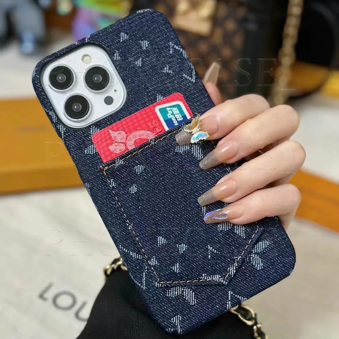 Красивые Чехлы Для Телефонов IPhone 15 14 Pro Max Высококачественный  Текстильный Кошелек Для Карт 18 17 16 15pro 14pro 13pro 12pro 13 12 Чехол С  Коробкой С Логотипом Для Девочек Женщина XS