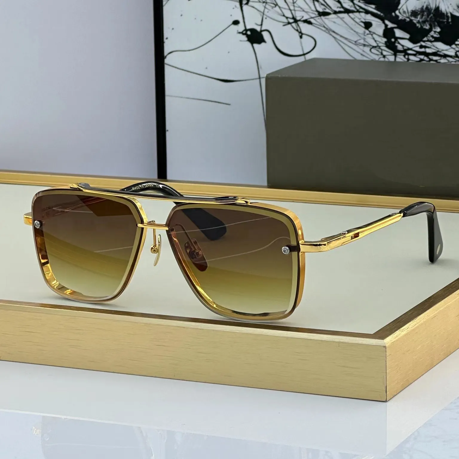 Designer Square Sunglasses For Men And Women Fashionable Metal Frames ...