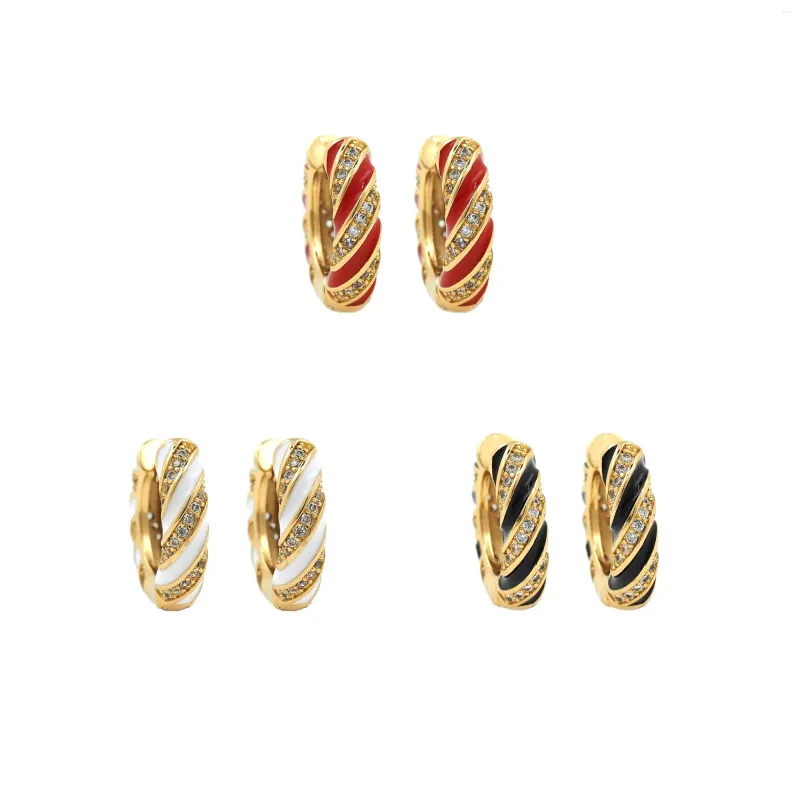 Boucles d'oreilles pendantes pour femmes, pendentif rond romantique en émail coloré, accessoires de bijoux percés européens