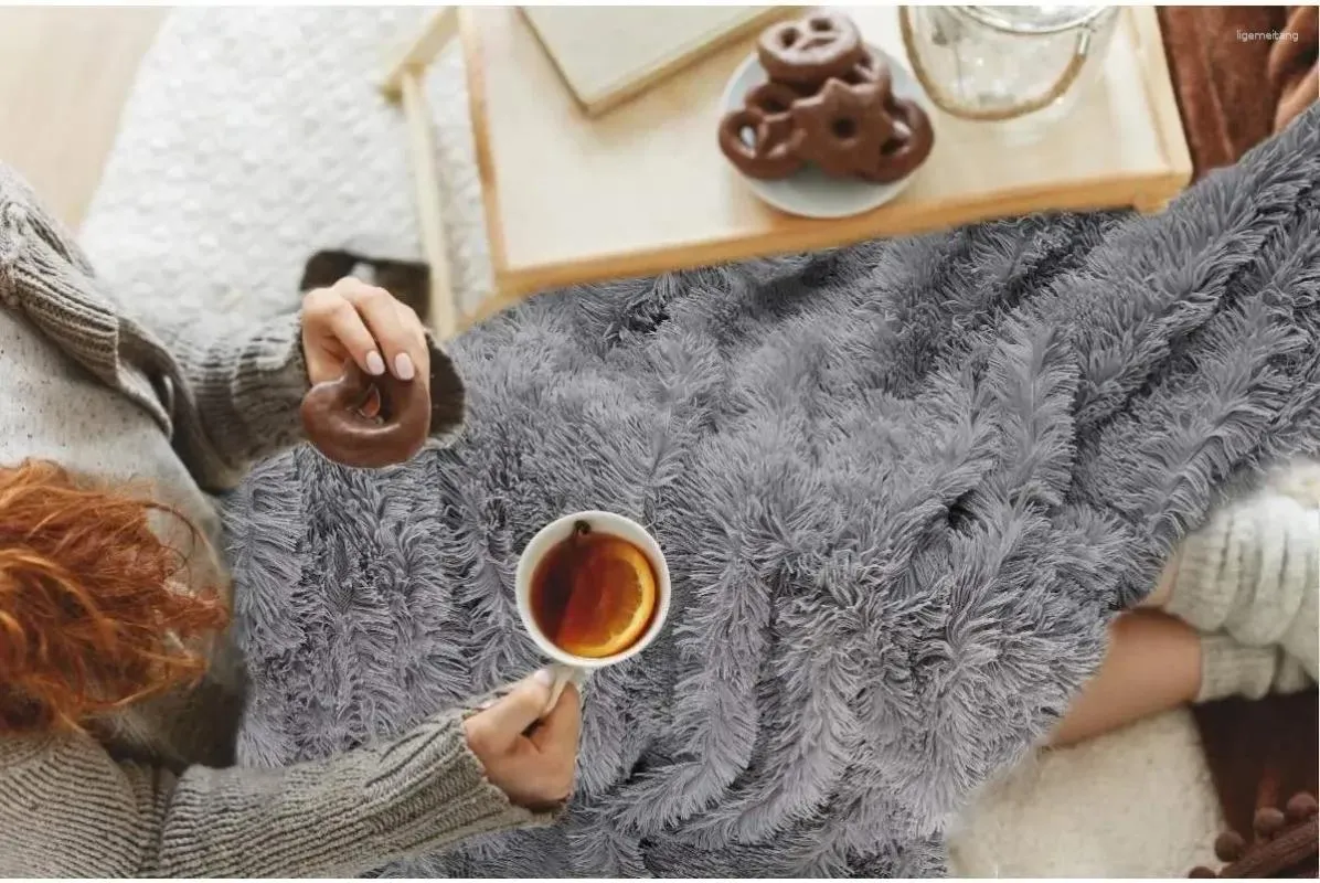 담요 두꺼운 푹신한 담요 따뜻한 겨울 침대 침대 스티치 격자 무늬 소파 커버 더블 사이드 및 가정 장식을 위해 던지기