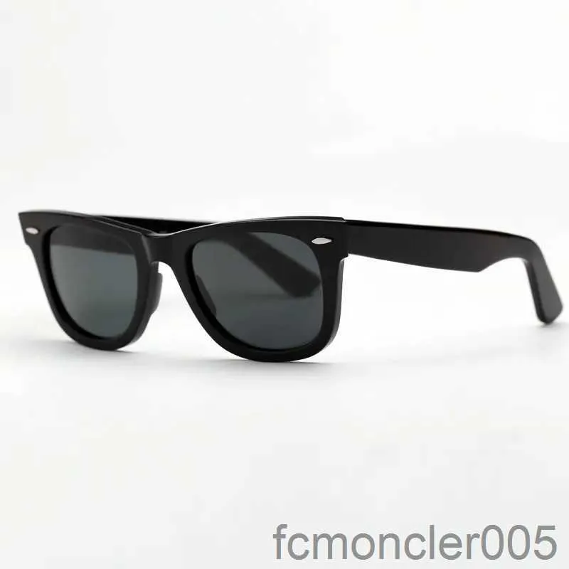 Wayfarer Ray Okulary przeciwsłoneczne Mężczyźni Kobiety octanowa ramka Rozmiar 52 mm 54 mm szklane soczewki Zakaz okularów słonecznych dla mężczyzn gafas de sol mujer z pudełkiem GDF5 Q1SQ