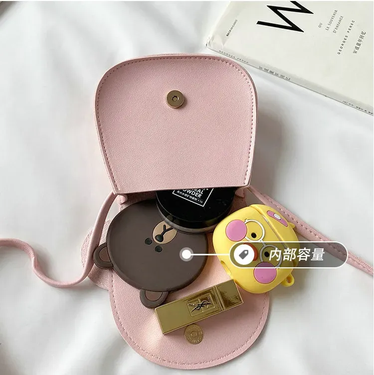 Cute Girl Coin Mini Purse Mouse Bow Handbag Children PU Wallet Small Money Box One Shoulder Bag