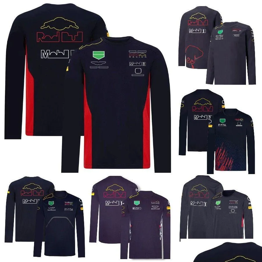 Мотоциклетная одежда Футболка Forma 1 Team Driver 2022 F1 Racing Suit Футболки с длинным рукавом для автоспорта Летняя дышащая футболка с круглым вырезом Mo Otbjv