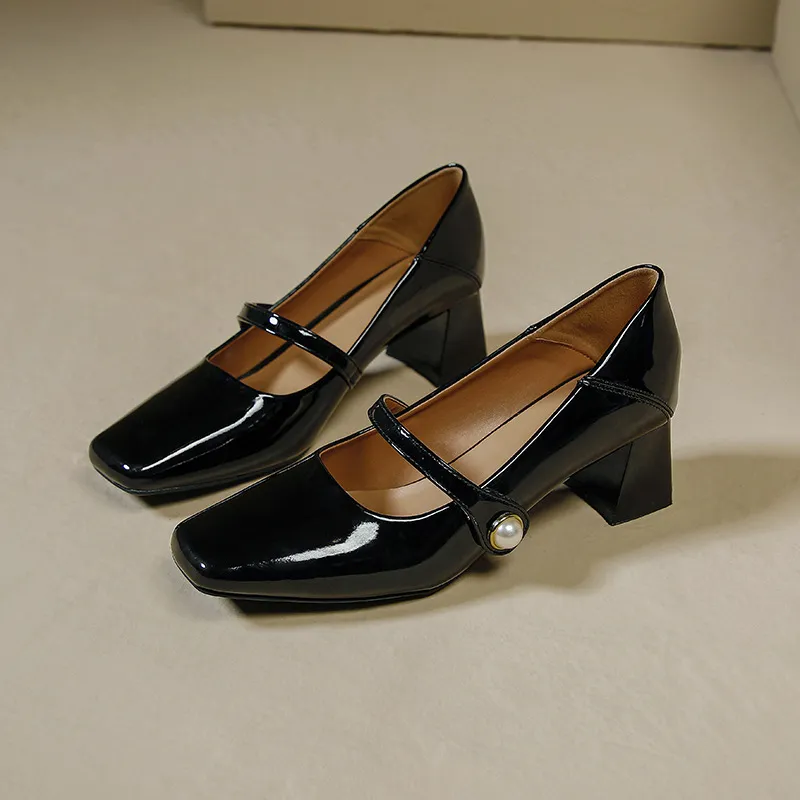 DREAM PAIRS Slingback Ballet Flats For Women Square Cap Toe