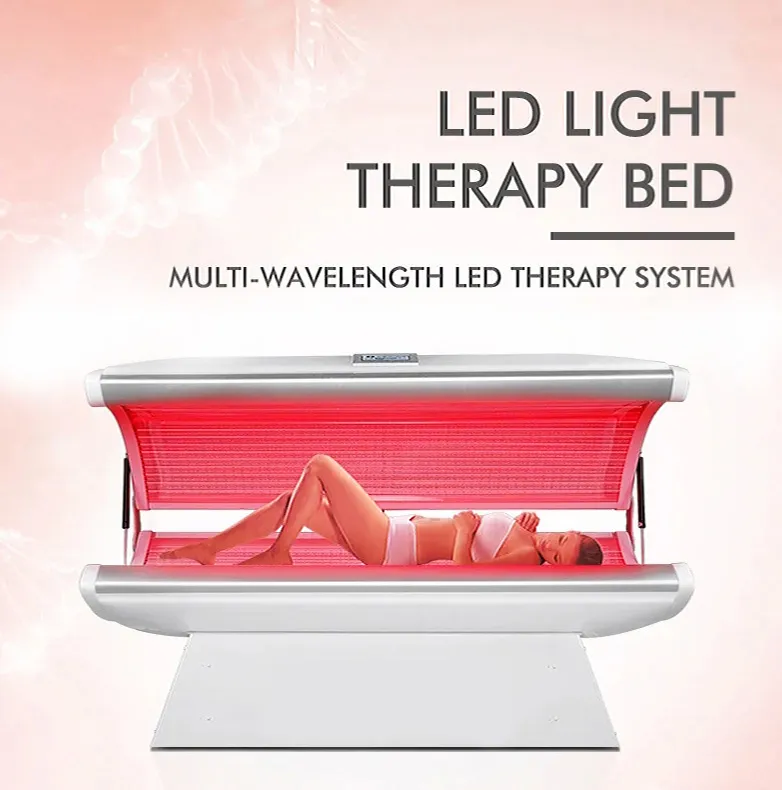 Roodlichttherapielampen Bed Solarium Zonnebanken Led-lamp Huidverjonging Whitening spa-capsule Anti-aging Huidverstrakking Collageen activeren