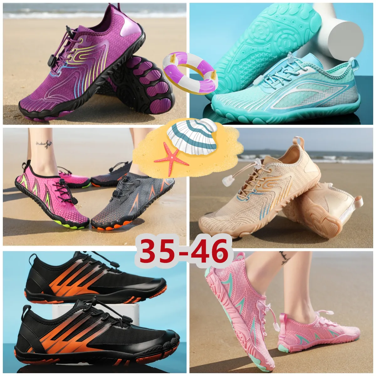 Sapatos casuais sandália águas sapatos homens mulheres praia aqua sapatos rapidamente seco descalço upstream caminhadas vadeando tênis natação eur 35-46 softy