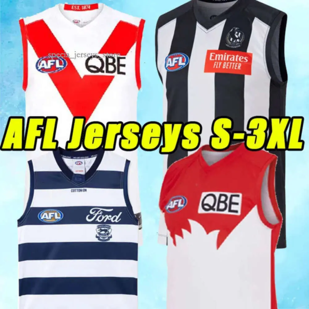 Geelong Cats Rugby Jerseys Afl Essendon Bombbers Melbourne Blues Adelaide Crows St Kilda Saints 22 23 GWS Giants Guernsey Tasmania West Coast Eagles 6687 5761 4370