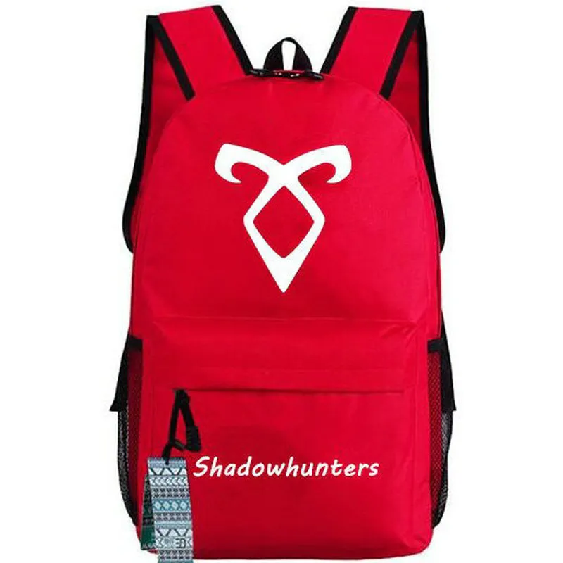 حقيبة ظهر Shadowhunters Clary Fray Daypack Jace Wayland School Bag Print Print Rucksack Sport Schoolbag Pack Outdoor Day Pack