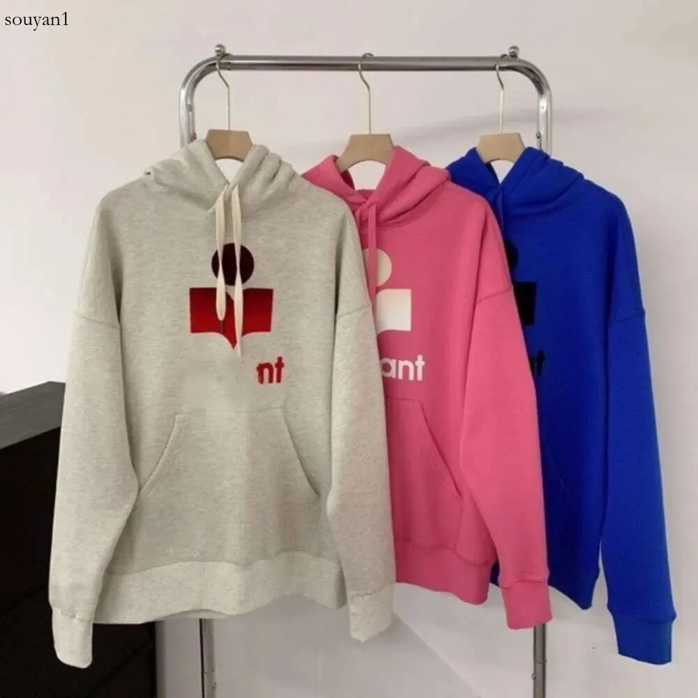 Isabel Marant Lettre Flocage Sweats À Capuche En Peluche Imprimé Pull À Capuche Lâche pour Femmes Designer Sweatshirts Pull Jumper