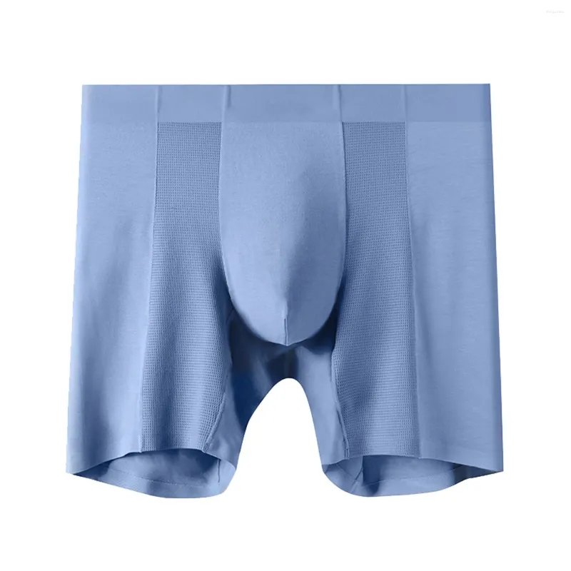 Sous-vêtements pur coton boxeurs pour hommes respirant maille patchwork sous-vêtements taille basse u-convexe extensible décontracté maison culotte