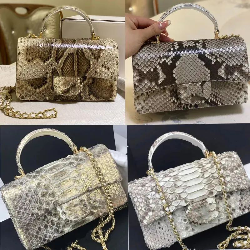 10a tasarımcı çanta çanta çanta cüzdan cüzdan crossbody çanta lüks python 20cm omuz crossbody el çantası klasik moda retro flep çanta replika çok renkli orijinal b1