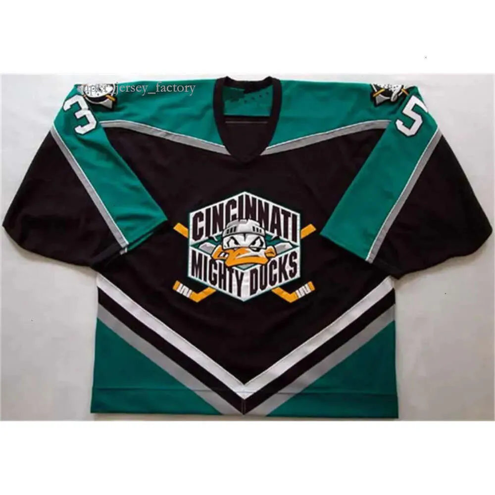 Personnalisé des années 2000 Iilya Bryzgalov Cincinnati Mighty Ducks Hockey Jersey Vintage Personnaliser n'importe quel numéro Nom Jerseys Broderie Ed S-5XL 7242 2195