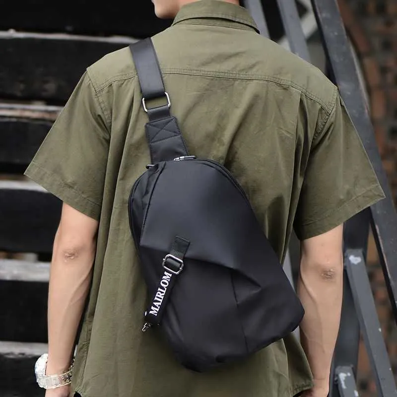 Мужская нагрудная сумка, простой многофункциональный модный брендовый рюкзак на одно плечо, маленький, большой вместимости для отдыха