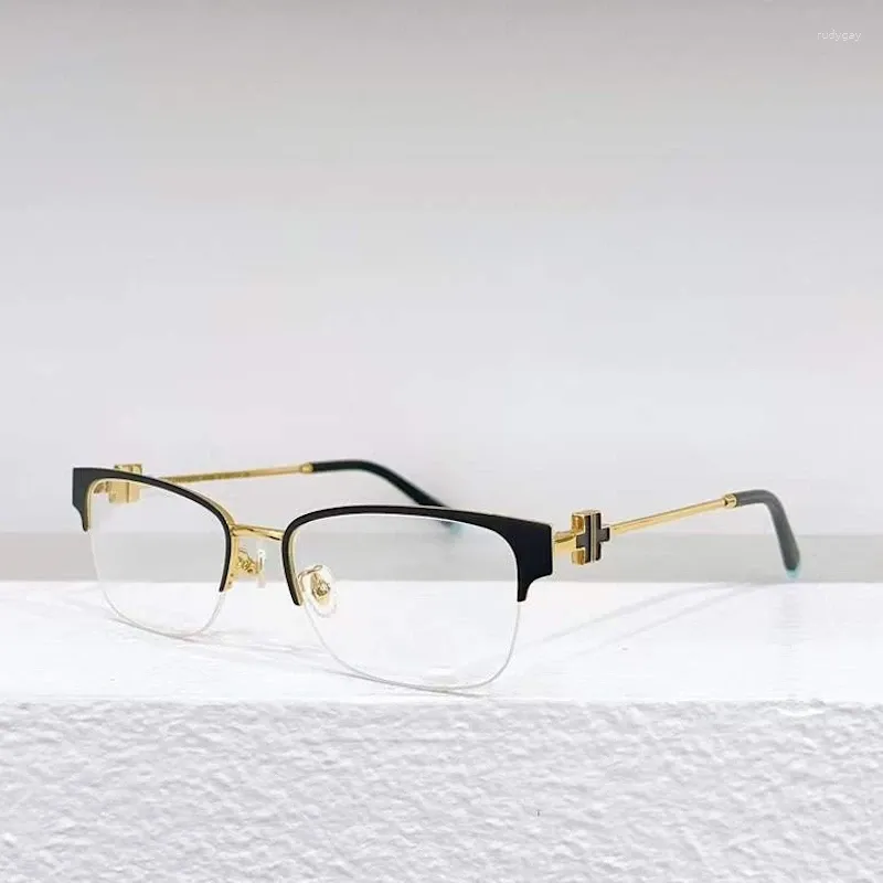 Montature per occhiali da sole Tfny Montatura per occhiali rettangolari semi rimless 094F Uomo Donna Occhiali da vista classici di design di moda Prescrizione premium