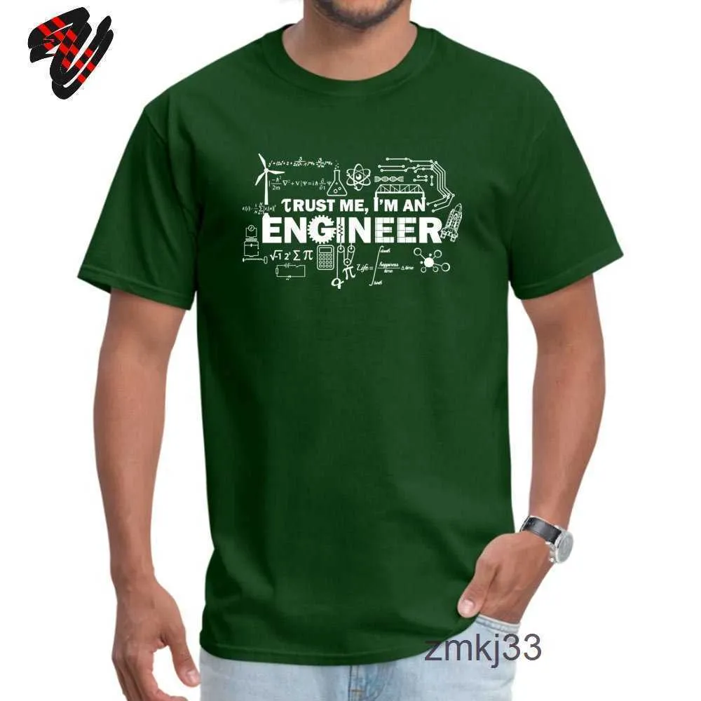 T-shirt per la festa del papà Uomo Trust Me I Am An Engineer Tshirt Geek Male Tops Lettera Math Equation Stampa Tees Custom Studenti Divertimento engineeri YGR8 EWSS