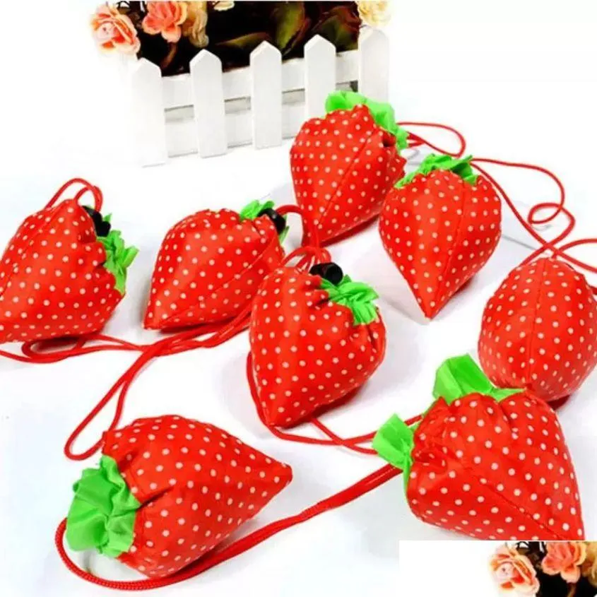 ストレージバッグStberry Shape Handbag Grapesパイナップル折りたたみ店の折りたたみ折りたたみ折りたたみ食料品ナイロン大きなバッグ13色FY2681ドロップデルDH0bp