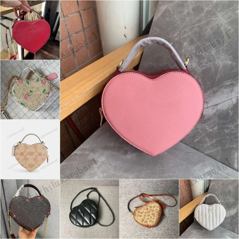 Designer Heart-shaped Ladies Fashion Crossbody Bags Premium Leather Cherry Shoulder Bag Real Leather Classic Luxury Clutch Bags