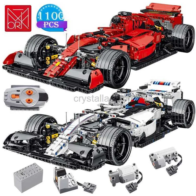 Blocks Techink F1 Racing Car Bluki Build Blocks Cegły sportowe Zabawki Edukacyjne dla chłopców Prezenty urodzinowe 240120
