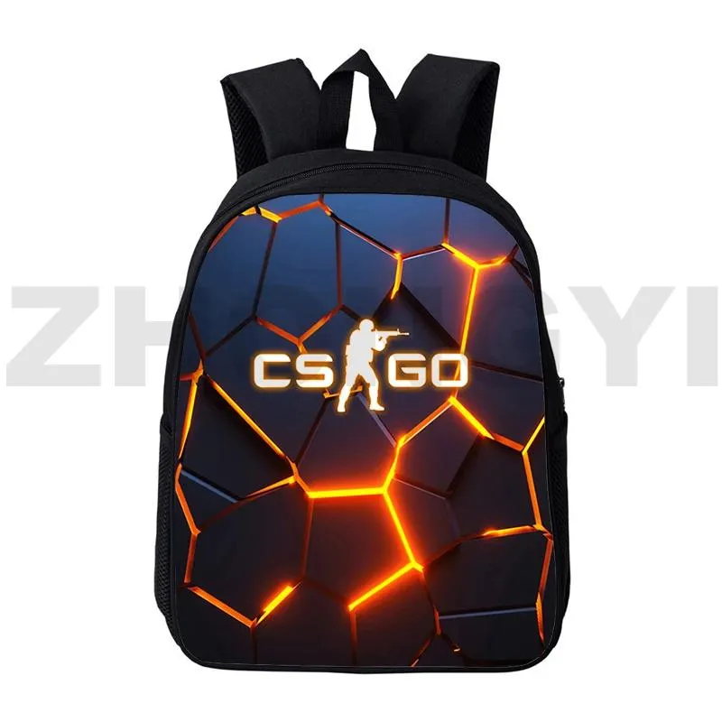 Sacs 3D Print Cs Go GO Backpacks Men CSGO Shooting Game School Back Pack For Boys Girls Quality Quality Book Bookbag Étudiant Cartoon Mochila