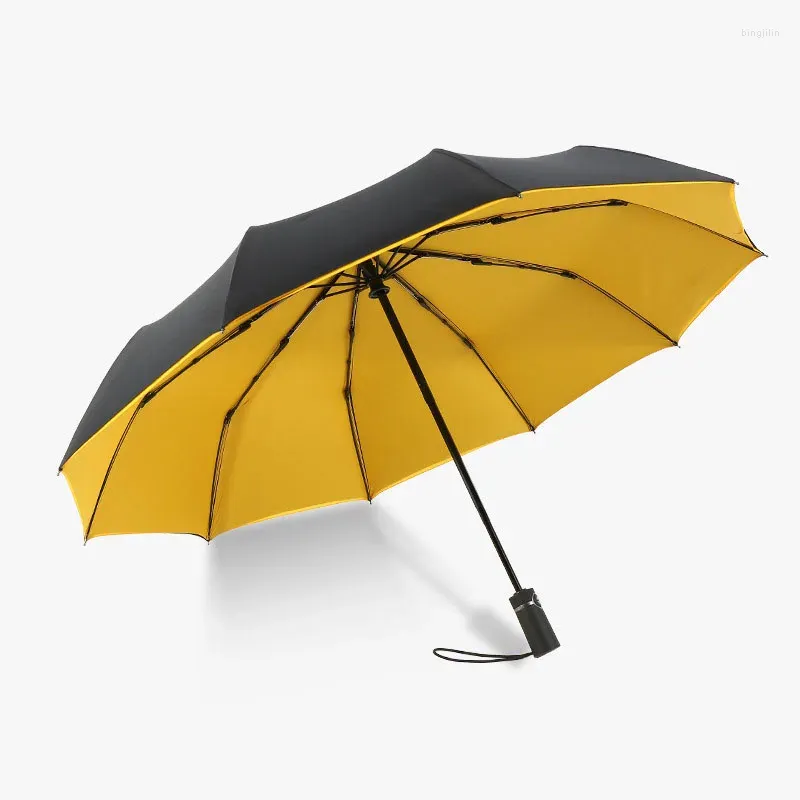 Umbrellas Automatic Alloy Folding Double Layer Umbrella Fully Fiber Sun Protection Large Size Business Print Logo Advertising
