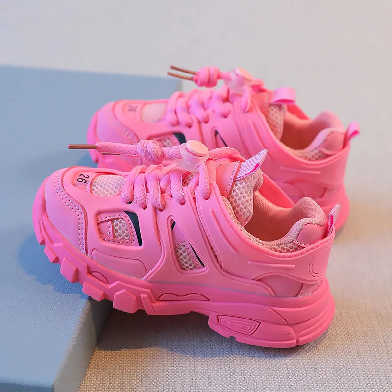 Pink All Season Tenis Sports Scarpe per bambini antiscivolo sneaker primaverili per ragazzi scarpe casual per bambini bambini piccoli neonati