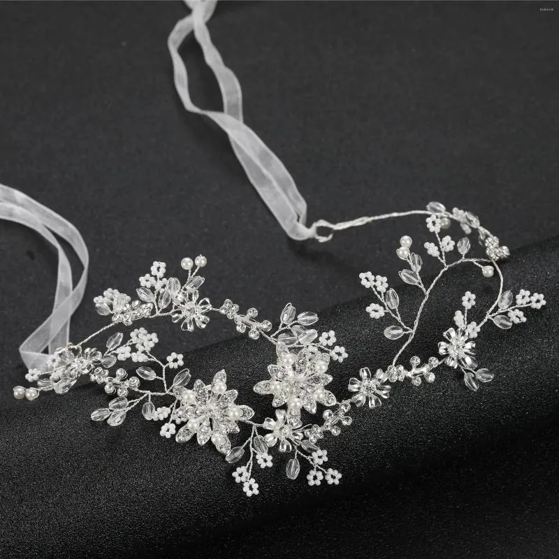 Haarspangen, handgefertigt, verkabelt, Strasssteine, Kristalle, Reisperlen, Blumen, Hochzeit, Tiara, Stirnband, Brautranken-Accessoires