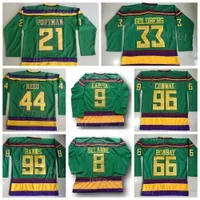 Men Retro Hockey 96 Charlie Conway Jersey Vintage 21 Dean Portman 44 Fulton Reed 33 Greg Goldberg 66 Gordon Bombay 99 Adam Banks 8 Teemu''''shirt