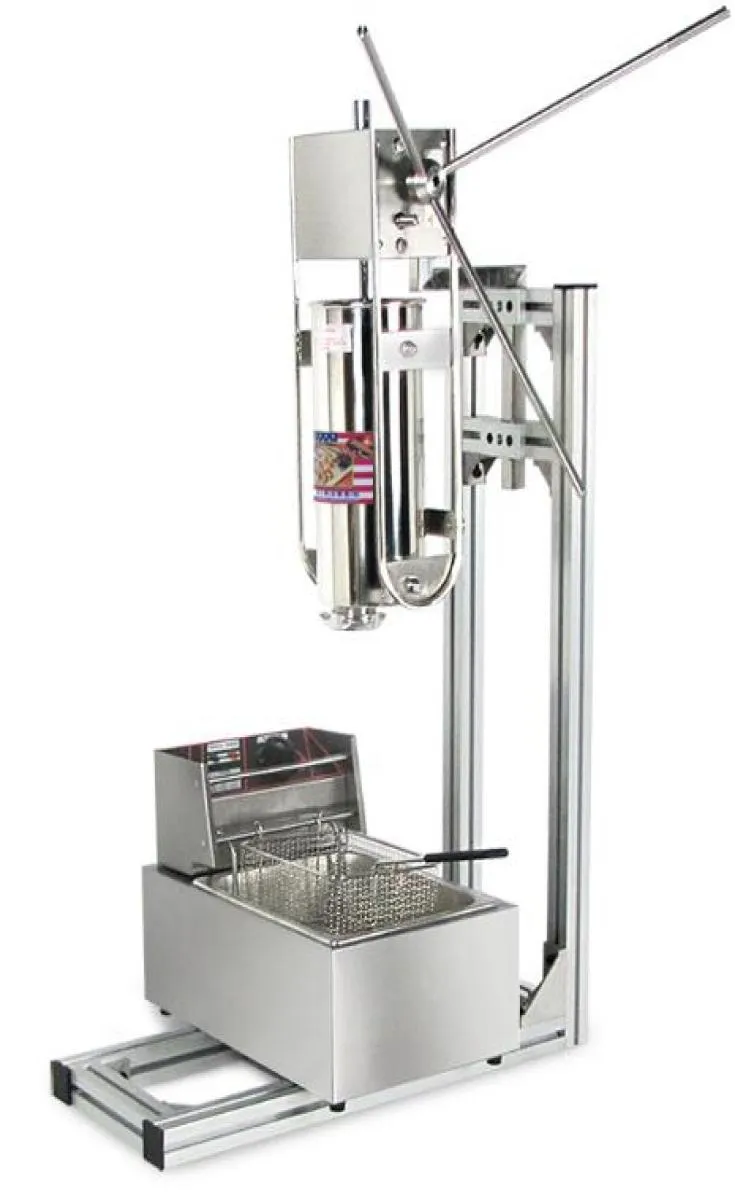 Food Processing Commercial Stainless Steel Manual 5L Spanish Churro Maker Machine 6L Electric Deep Fryer9540849